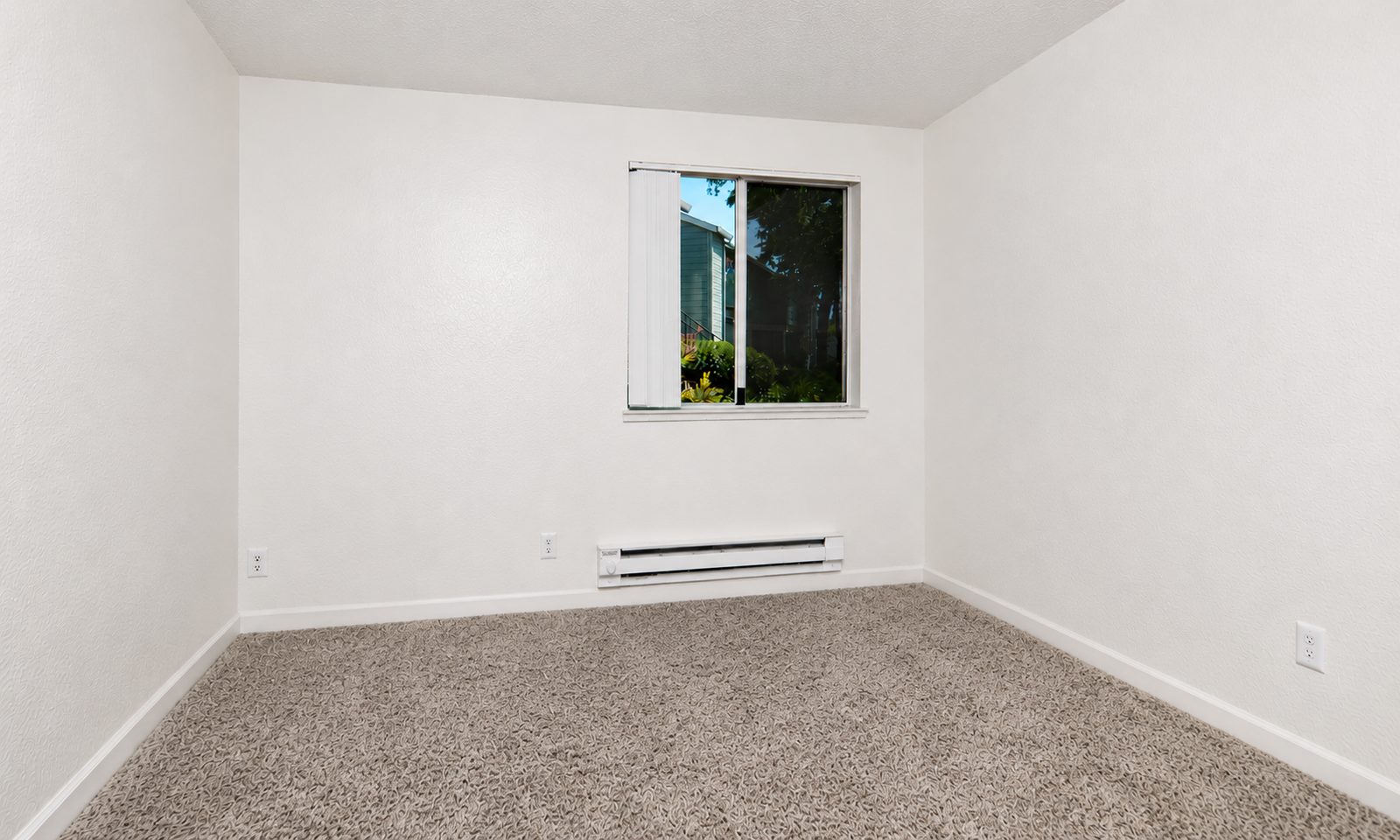 Bedroom with new carpet